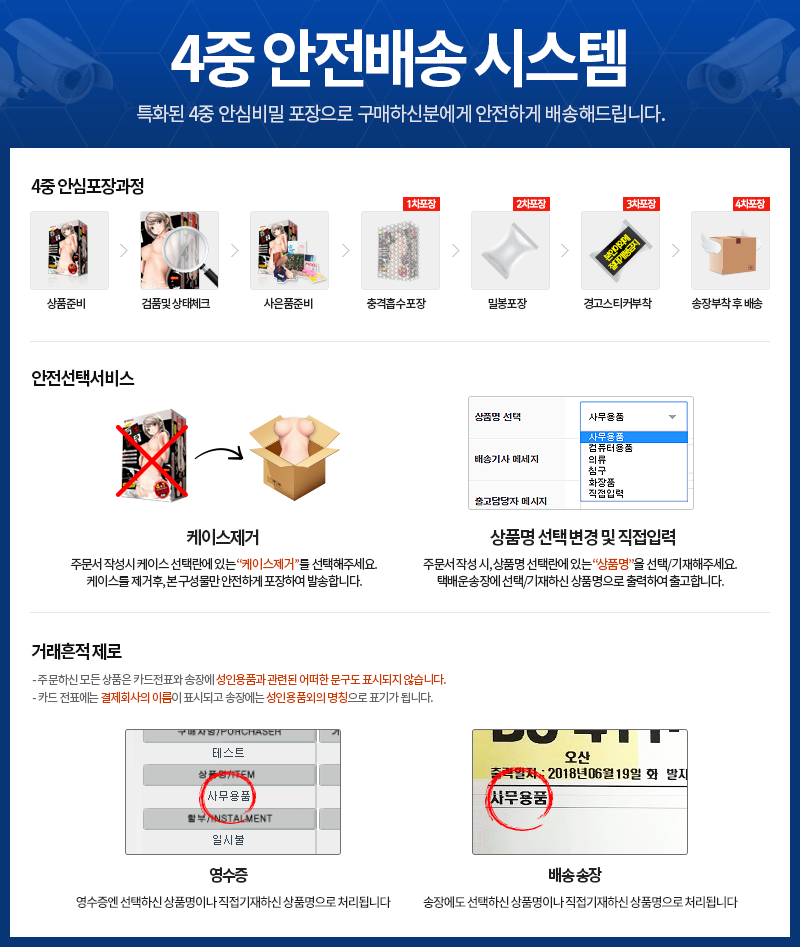 탑토이 성인용품 상품배송안내